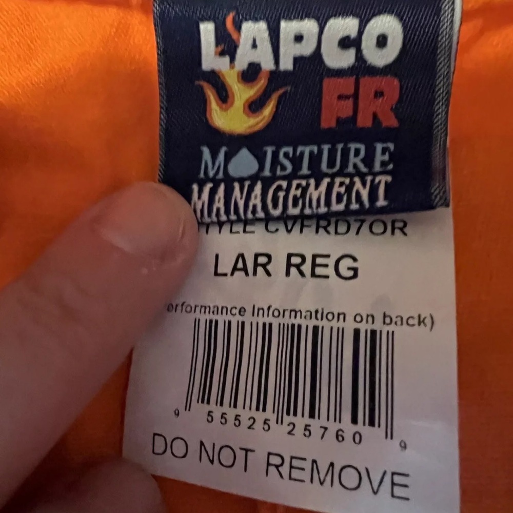 Lapco fireproof FP orange suit used size large - Picture 2 of 4